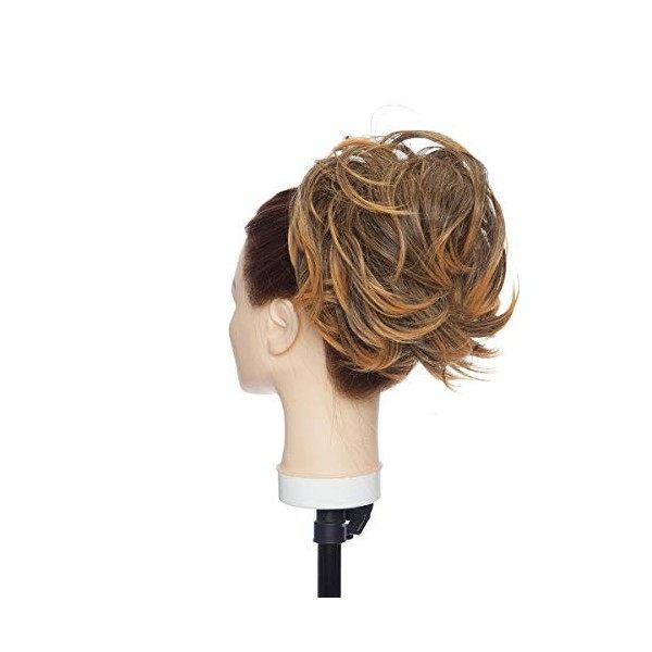 Tousled Updo Chignon Désordonné Extension de Cheveux Naturels Queue de Cheval avec élastique Postiche Synthétique pour les Fe