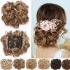 Extensions a clip cheveux naturel postiche cheveux Wrap Scrunchie Scrunchy volumineux Chignon Combs Hair Extensions bouclés Q