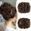 Sofeiyan Extensions a Clip Cheveux Naturel Bouclés Postiche Cheveux Peigne Postiche Cheveux Courts Ondulés Chouchou Postiche 