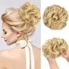 AOMIG Chignon Postiche Cheveux, Chignon Queue de Cheval Extension, Chignon Cheveux Naturel Chignon Bouclé Elastique pour Femm