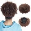 MEIRIYFA Afro Puff Queue de Cheval à Cordon Cheveux Courts Bouclés Synthétiques Extension Afro Hair Bun Updo Hair Afro Chigno