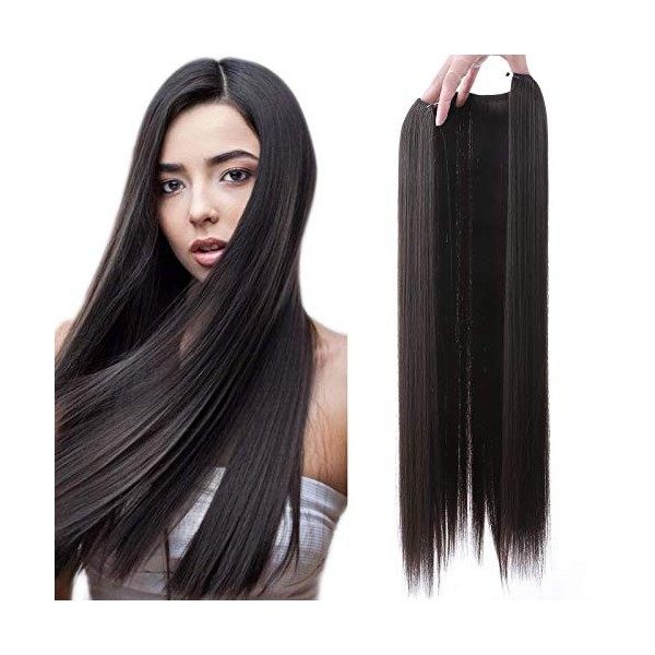 Extension Cheveux Fil Invisible - Extension Fil Invisible Noir - Extension A Fil Extension Cheveux Fil Invisible - 50 cm Noir