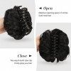 FESHFEN Chignon Postiche Pinces à Cheveux Postiches Synthétique Rajout Bouclés Ondulés Chouchou Clip Cheveux Naturel Faux Chi