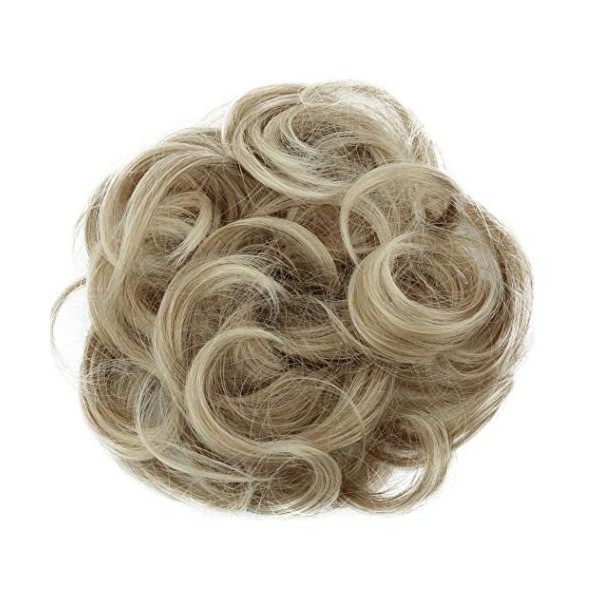 CAISHA by PRETTYSHOP XL Postiche Choucho Avoir Les Cheveux Relevés Volumineux Bouclé Chignon Mélange De Gris G19E