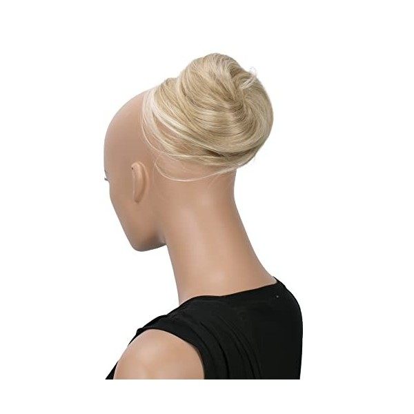 CAISHA by PRETTYSHOP Chignon Postiche Natte Hepburn-Bun Choucho Avoir Les Cheveux Relevés Brun Foncé DC11