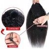 Kinky Straight Drawstring Ponytail Extensions Pour les femmes noires YAKI extension de cheveux bouclés tirer queue de cheval 