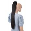 CAISHA by PRETTYSHOP 70cm Postiche Natte Queue De Cheval Extensions De Cheveux Raide Brun Noir H158