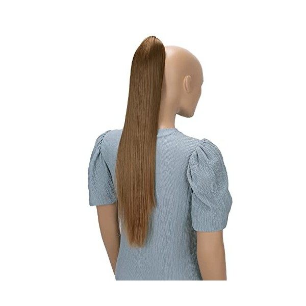 CAISHA by PRETTYSHOP 60cm Ponytail Postiche Avec Pince Papillon Natte Queue De Cheval Extensions De Cheveux Raide Mélange Blo