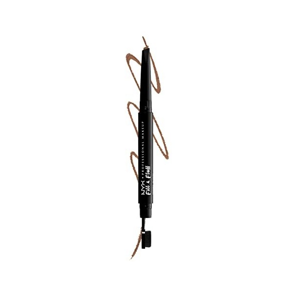 NYX Professional Makeup Crayon à Sourcils Fill & Fluff, Formule à la Pommade Crémeuse, Pointe Précise, Embout Brosse pour Est