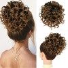 RUWISS Chignon Postiche Cheveux Grande Postiches Bouclés Ondulés Naturel Synthétique Chouchou Postiche de Cheval Chignon Elas