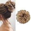 Postiche Extensions,Bouclés Chouchou Postiche,Chignon Postiche Cheveux,Avec élastique Postiche,Curly Hair Bun Extension,Faux 