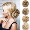 Chouchou Postiche Ondulé Pour Queue De Cheval Moyenne Faux Chignon Chouchou Donut Elastique Bouclé Srcunchie Hair Bun, Auburn