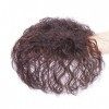 Cheveux humains courte Cheveux bouclés Clip Décorations en couronne Nature Look Fermeture Wiglet sur le dessus pour femme Coq