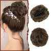 Sofeiyan Chignon Postiche Cheveux Pince à griffes Bouclés Ondulés Chouchou Cheveux Faux Chignons pinces à Griffes Synthétique