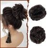 Sofeiyan Chignon Postiche Cheveux Pince à griffes Bouclés Ondulés Chouchou Cheveux Faux Chignons pinces à Griffes Synthétique