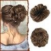 Sofeiyan Chignon Postiche Cheveux Pince à griffes Bouclés Ondulés Chouchou Cheveux Faux Chignons pinces à Griffes Synthétique