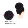 Extensions capillaires afro avec cordon de serrage - Cheveux synthétiques bouclés naturels noir-1 