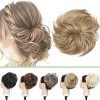 Grand Chignon Chouchou Extension de Cheveux Chignon Ondulé Elastique 80G Chignon Synthétique Epais Donut Queue de cheval Post