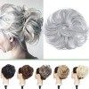 Grand Chignon Chouchou Extension de Cheveux Chignon Ondulé Elastique 80G Chignon Synthétique Epais Donut Queue de cheval Post