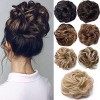 Extensions de Cheveux Naturel Postiche Cheveux Caoutchouc Chouchou Scrunchy Hair Extensions Chignon VOLUMINEUX Bouclés Décoif