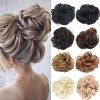 Cybelleza Postiche Chignon Extensions Cheveux Naturel Scrunchies Chignons Effet Decoiffe Méchés Bouclé 40g VOLUMINEUX Postich