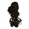 WIG ME UP - Extension volumineuse queue de cheval bouclée très longue mini pince-papillon+ peigne+ élastique env. 60 cm mélan