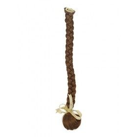 WIG ME UP - SA101-27L Postiche couette tressée longue clip-in avec microclip blond foncé blond fraise