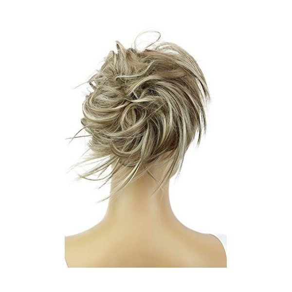 CAISHA by PRETTYSHOP XXL Postiche Choucho Avoir Les Cheveux Relevés Volumineux Ondulé Chignon Donkerblonde Mix G25F