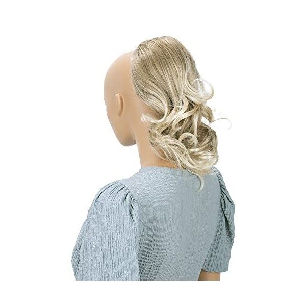 CAISHA by PRETTYSHOP 30cm Postiche Natte Queue De Cheval Extensions De Cheveux Volumineux Ondulé Mélange Blond Doré Rouge Bru