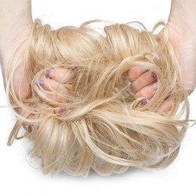 80G Grand Chignon Chouchou Ondulé Elastique Synthétique - Postiche Queue de cheval - Extension de Cheveux Chignon Epais Donut