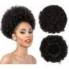 Extensions de cheveux frisé afro pour avec cordon de serrage pour femme noire, taille XL