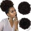 Extensions de cheveux frisé afro pour avec cordon de serrage pour femme noire, taille XL