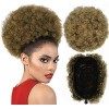 Extensions de cheveux frisé afro pour avec cordon de serrage pour femme noire, taille XL