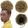 Extensions de cheveux frisé afro pour avec cordon de serrage pour femme noire, taille XL