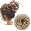 45G Postiche Chignon Postiche Queue de Cheval Chouchou Chignon Epaisseur Epais Cheveux Synthétique Effet Naturel, Châtain