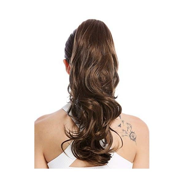 WIG ME UP - MKB-30-V-88 Postiche couette queue de cheval longue ondulé légèrement bouclé blond lumineux blond clair 45 cm