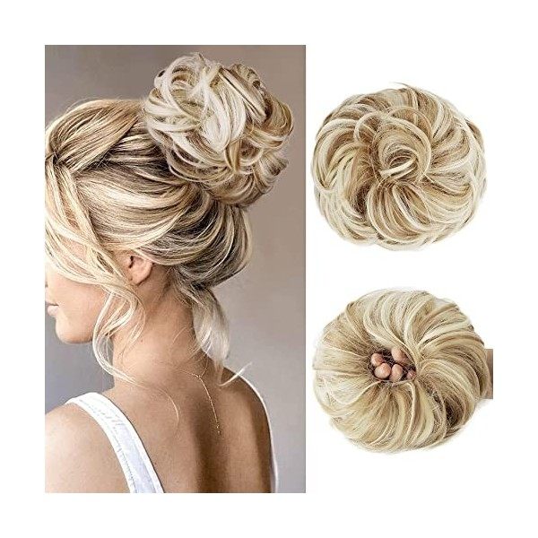 BELEVO Chignon Postiche Cheveux Postiches Postiche Chignon Faux Chignon Élastique Cheveux Buns Chignon Perruque brun Femme Fi