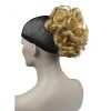 Lydell Extensions de cheveux courts ondulés bouclés synthétiques avec pince à mâchoire 26 Blond doré brillant 