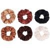 4 Pcs Chouchou Cheveux Femme, Elastique Cheveux pour Femmes Filles pour Prévenir Frisottis, Chouchou Scrunchie Colorés Chouch