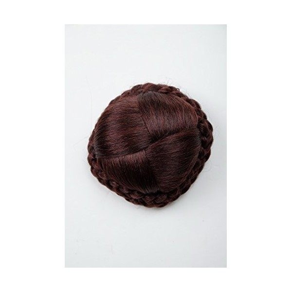 WIG ME UP - N796-2+33/35M Chignon extension sophistiqué tressé peigne mélange brun noir acajou brun-rouge