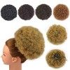 Afro Puff Cordon de serrage pour queue de cheval synthétique Court bouclés pour femmes X-L,T1B/27 