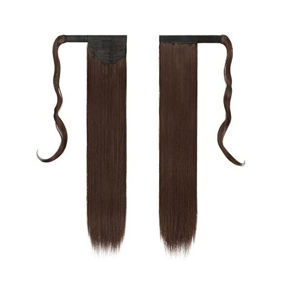 FESHFEN Postiche Queue de Cheval Extension de Cheveux Longue Raides Extension de Cheveux Ponytail Synthétique Rajout Cheveux 