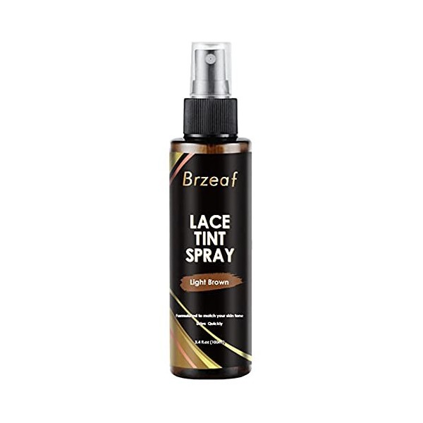 duhe189014 Lace Tint SpraySpray Aérosol De Dentelle Teinté De 100 ML Teinte en Dentelle pour Perruques Spray Brun NoirBrun Cl