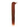 Prettyland antistatique 60 cm longue Clip in Extension cheveux Postiche Queue de cheval orange cuivre rouge R01