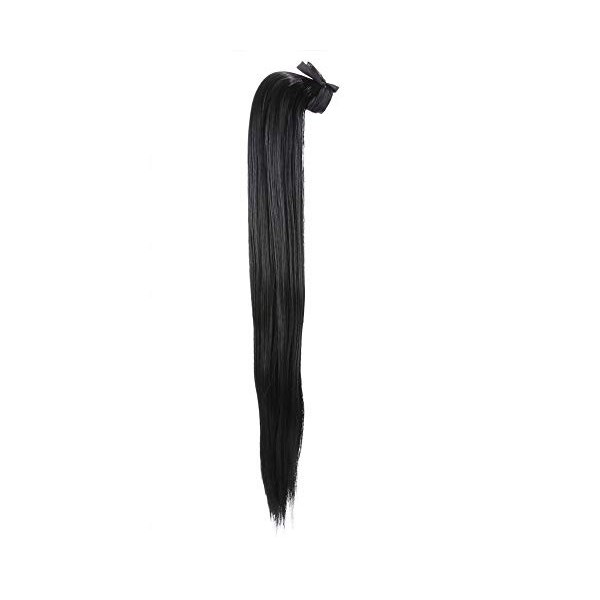 Prettyland antistatique 60 cm longue Clip in Extension cheveux Postiche Queue de cheval orange cuivre rouge R01