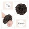 45G Postiche Chignon Postiche Queue de Cheval Chouchou Chignon Epaisseur Epais Cheveux Synthétique Effet Naturel, Châtain