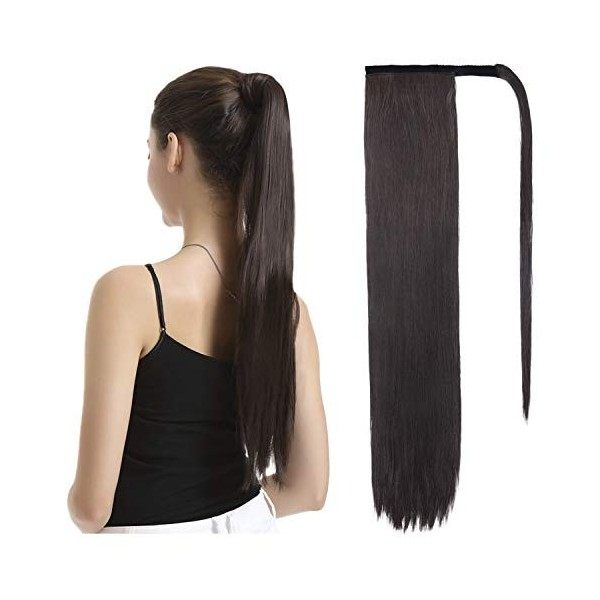 BARSDAR Postiche Queue de Cheval Extension Semble Naturel 66 cm Postiche Extension de Cheveux Longue Wrap Aroud Ponytail Exte