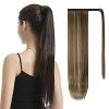 BARSDAR Postiche Queue de Cheval Extension Semble Naturel 66 cm Postiche Extension de Cheveux Longue Wrap Aroud Ponytail Exte