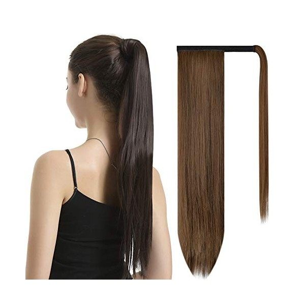 BARSDAR Postiche Queue de Cheval Extension Semble Naturel 66 cm Postiche Extension de Cheveux Longue Wrap Aroud Ponytail Exte