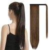 BARSDAR Postiche Queue de Cheval Extension Semble Naturel 66 cm Postiche Extension de Cheveux Longue Wrap Aroud Ponytail Exte